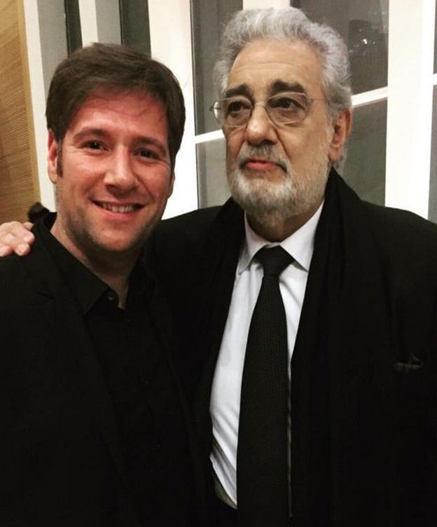 Foto: Carlos Latre y Plácido Domingo (Instagram)