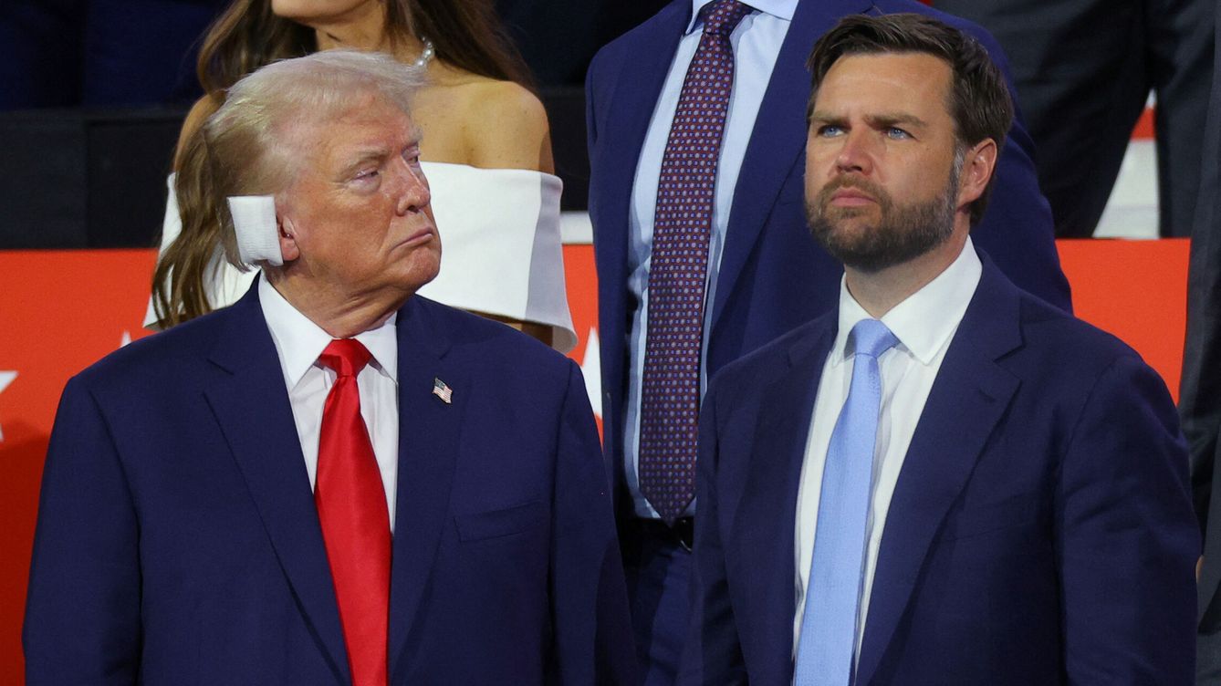 Foto: Trump con Vance en la Convención republicana. (Reuters/Bryan Snider)