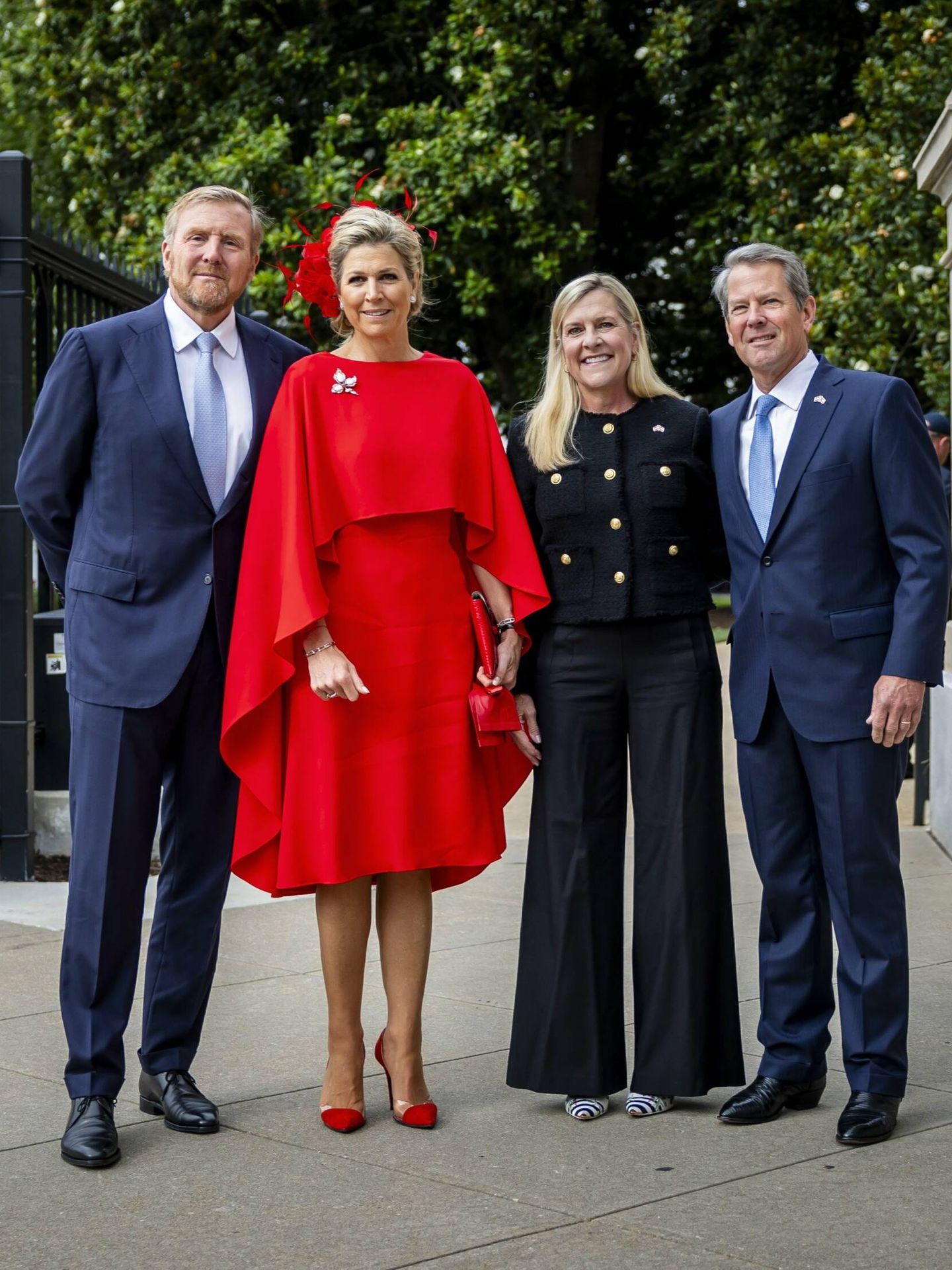  Los reyes de Holanda junto al gobernador de Georgia y su esposa. (Gtres)