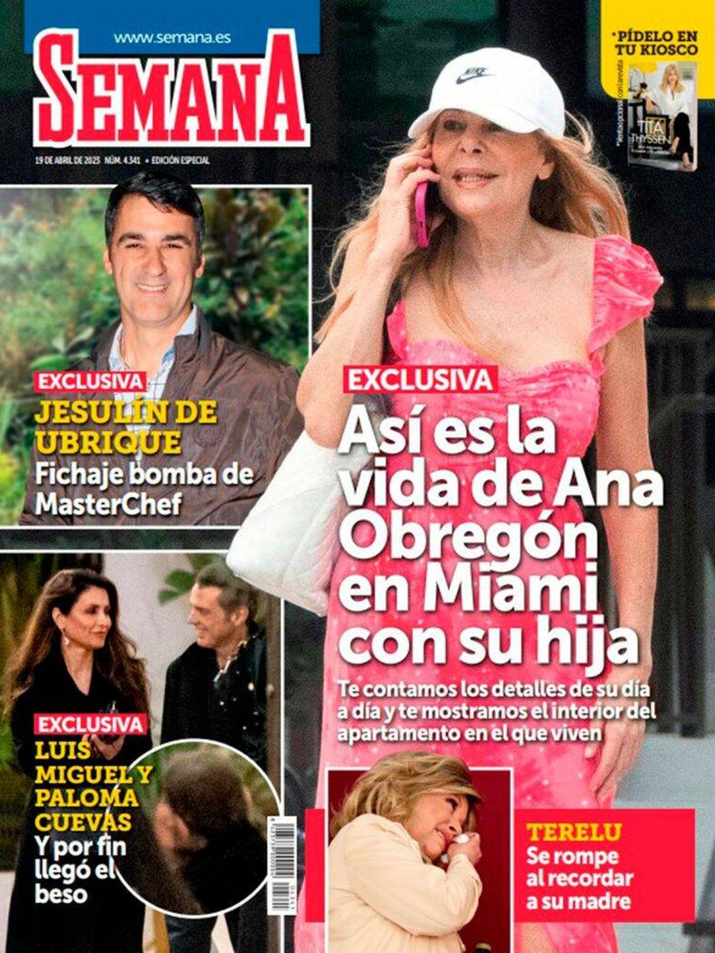 Paloma Cuevas y Luis Miguel, en la portada de 'Semana'.