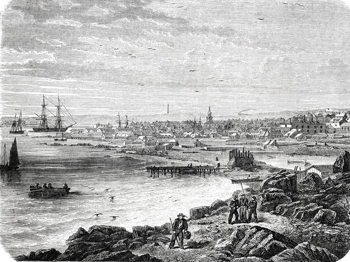 Foto: Ilustración de Terranova, Canadá, en 1863. (iStock)