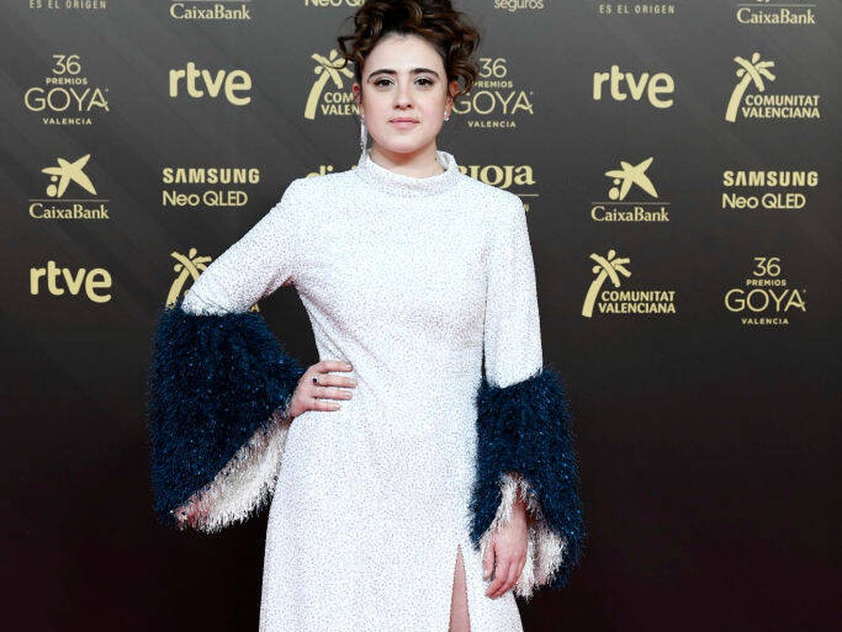 Foto: María Cerezuela, en la alfombra roja de los Premios Goya 2022. (Getty)
