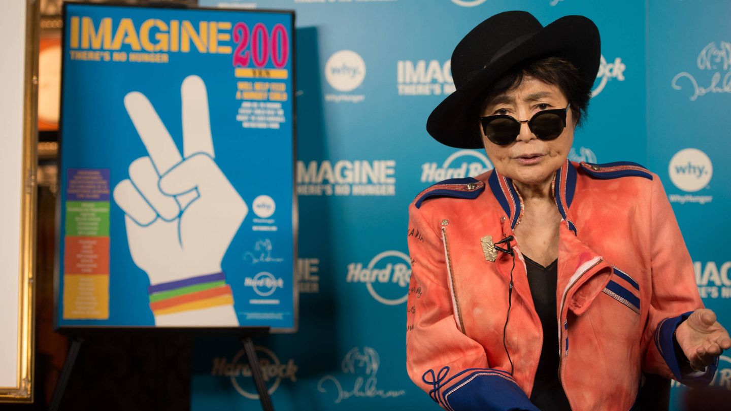 Yoko Ono durante la campaña' Imagine 200'. (Gtres)