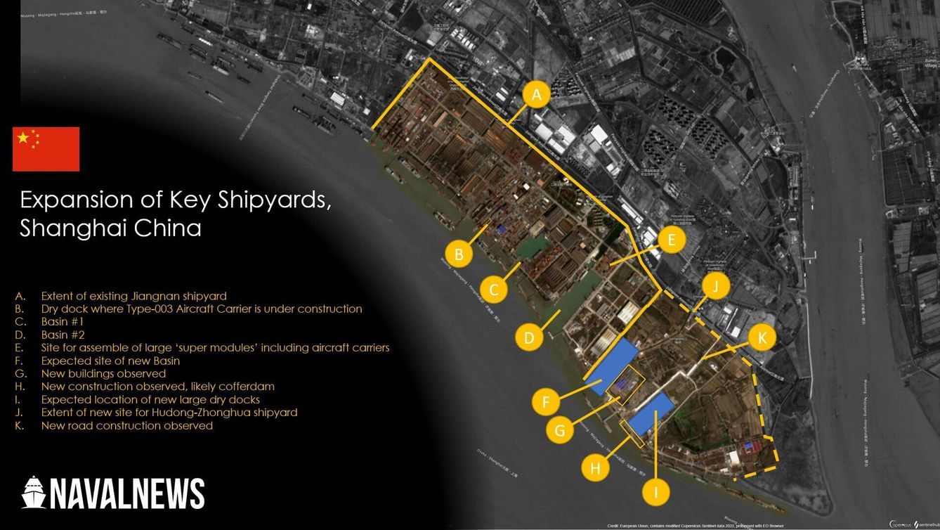 Expansión de los astilleros de Jiangnan. (H I Sutton)