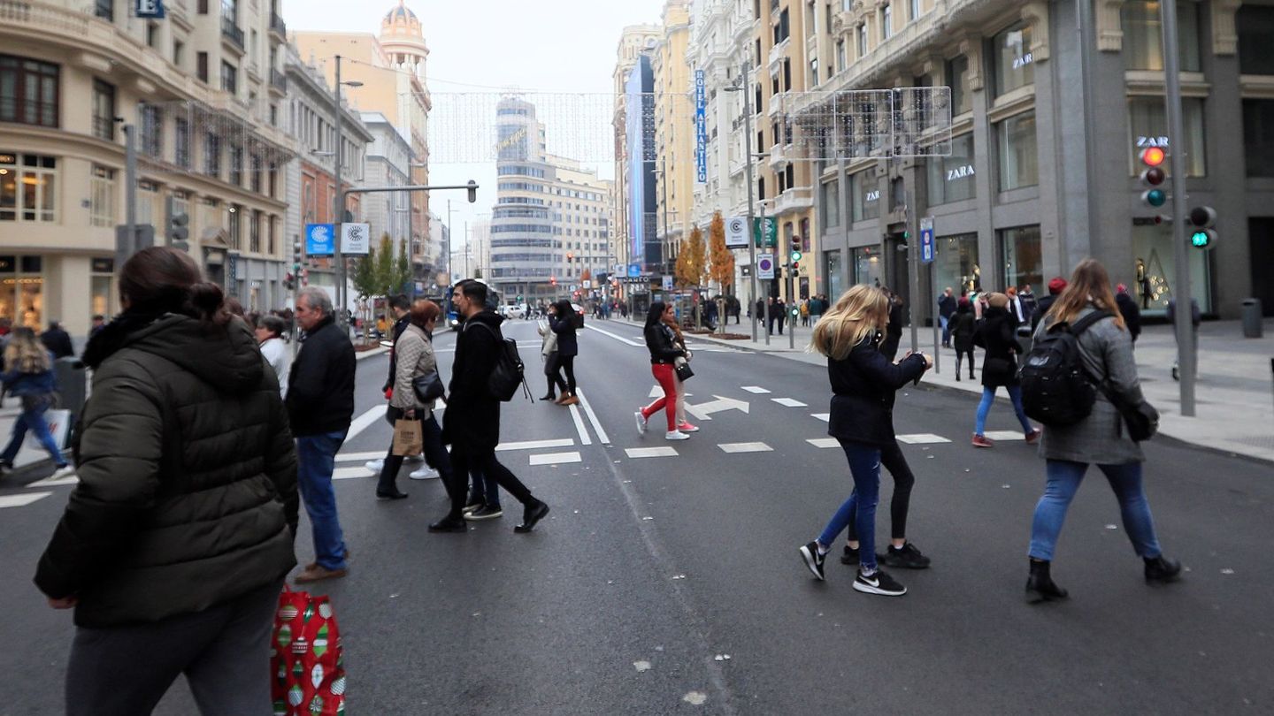 Imagen de la Gran Vía de Madrid. (EFE)