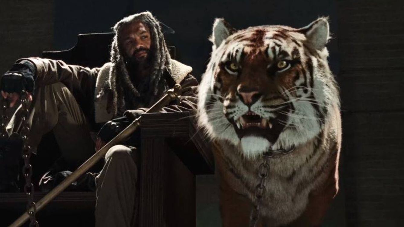 Ezekiel y Shiva en 'The Walking Dead'.