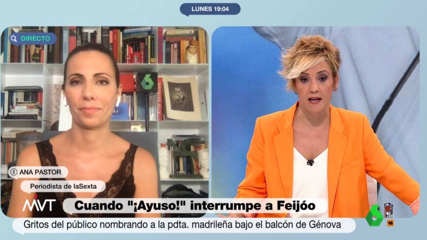 Las periodistas Ana Pastor y Cristina Pardo en 'Más vale tarde'. (Atresmedia)
