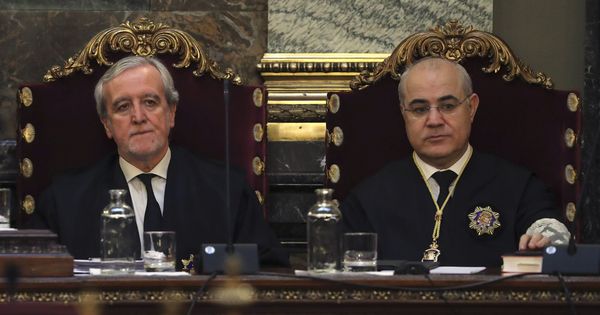 Foto: De izquierda a derecha los magistrados del Tribunal Supremo, Jose Ramón Verdugo y Pablo Llarena. (EFE)