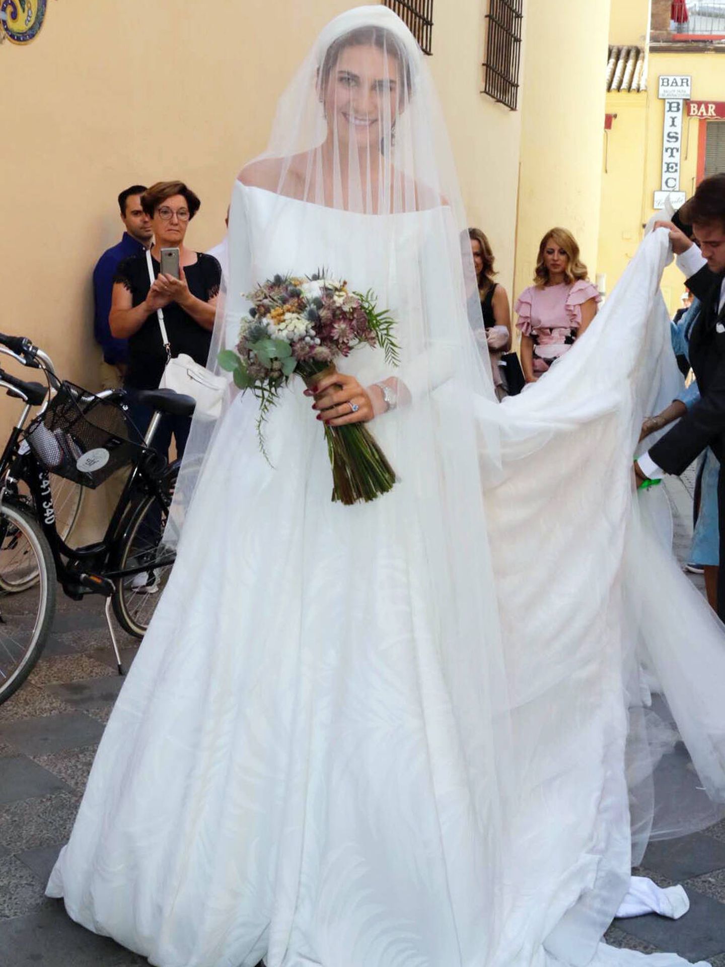 Sibi Montes en su primera boda en 2017. (Gtres)