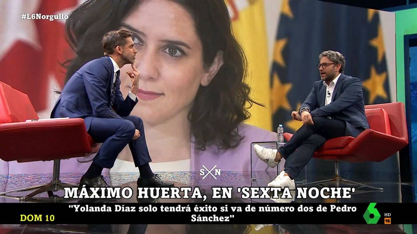 José Yélamo y Máximo Huerta en 'La Sexta noche'. (Atresmedia)