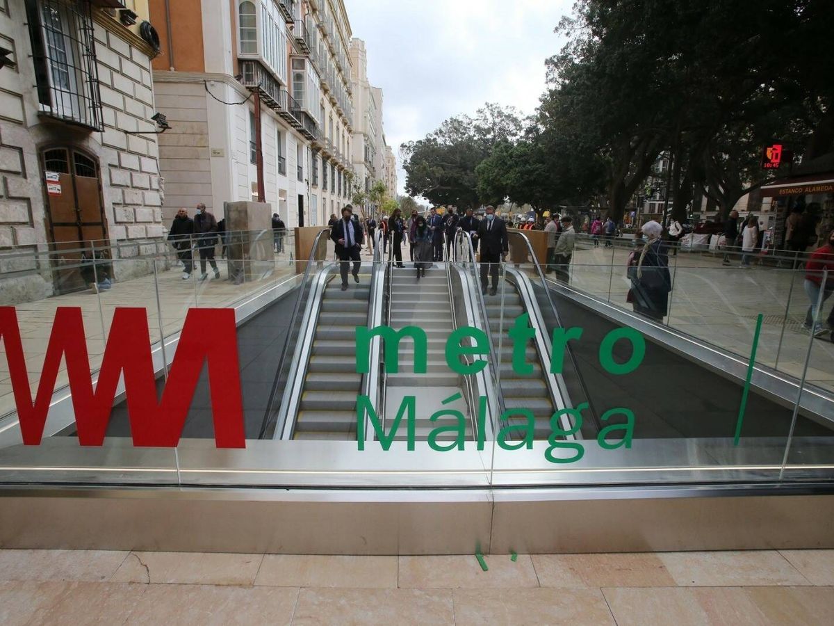 Foto: La puesta en servicio comercial de la extensión de las líneas 1 y 2 del Metro de Málaga hasta el centro histórico será este lunes, 27 de marzo. (Twitter: Metro de Málaga)