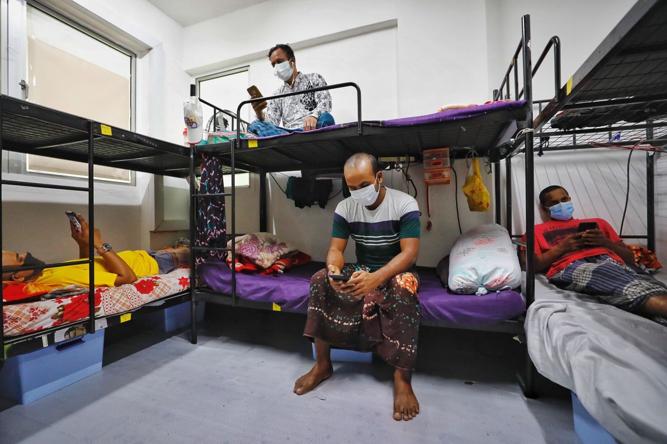 Singapur pone en cuarentena a los trabajadores migrantes. (EFE)