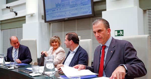 Foto: El secretario general de Vox, Javier Ortega Smith, en una sesión en el ayuntamiento de Madrid. (EFE)