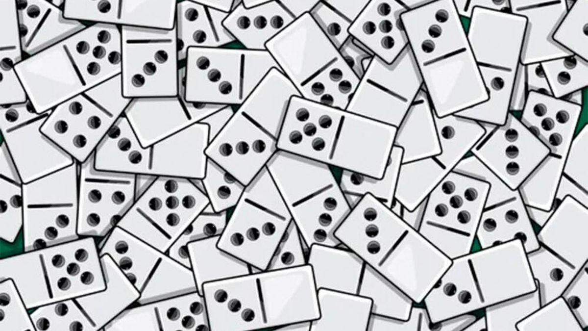 Acertijo visual: encuentra las tres piezas blancas del dominó en solo 15 segundos