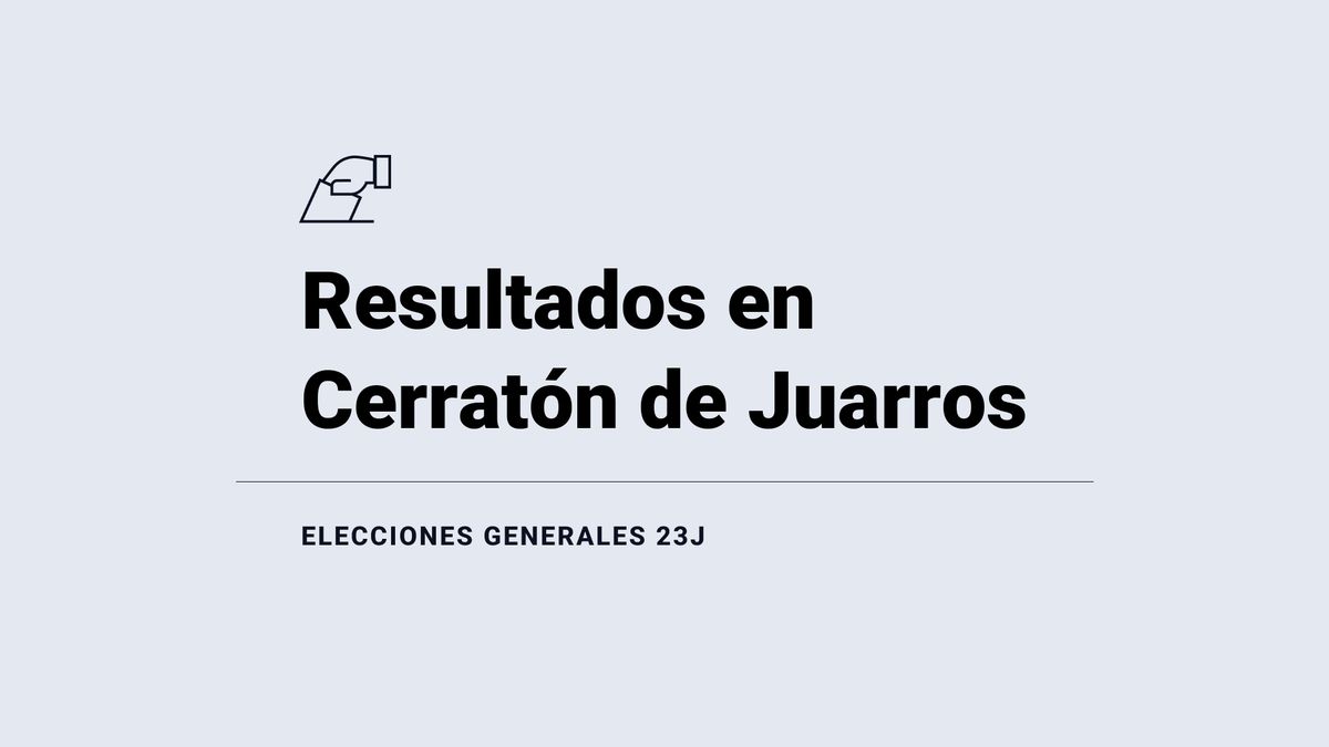 Resultados y ganador en Cerratón de Juarros durante las elecciones del 23 de julio: escrutinio, votos y escaños, en directo