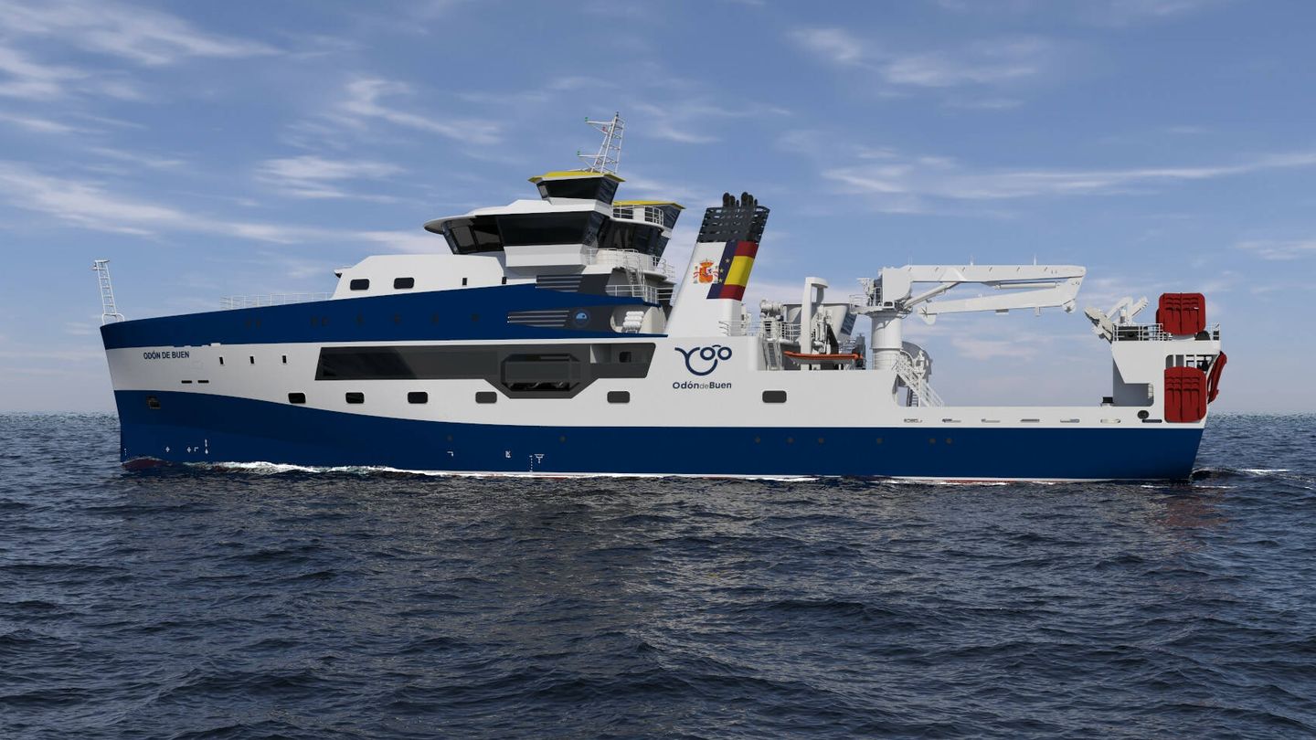 Diseño del futuro buque Odón de Buen. (CSIC)
