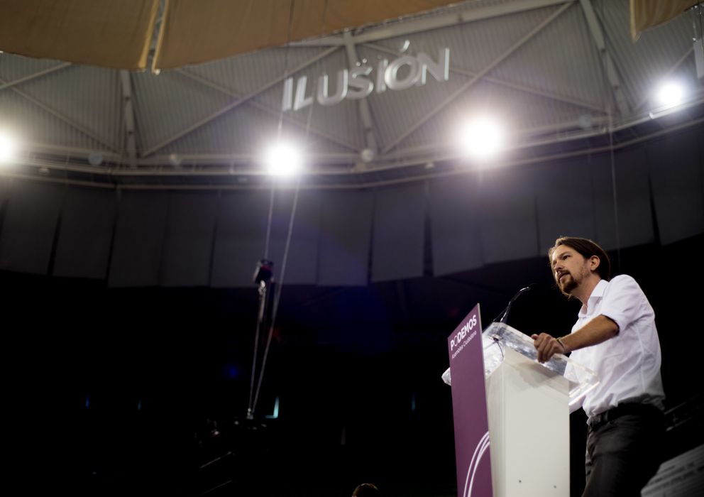 Foto: Pablo Iglesias, en la Asamblea de Podemos (Daniel Muñoz)