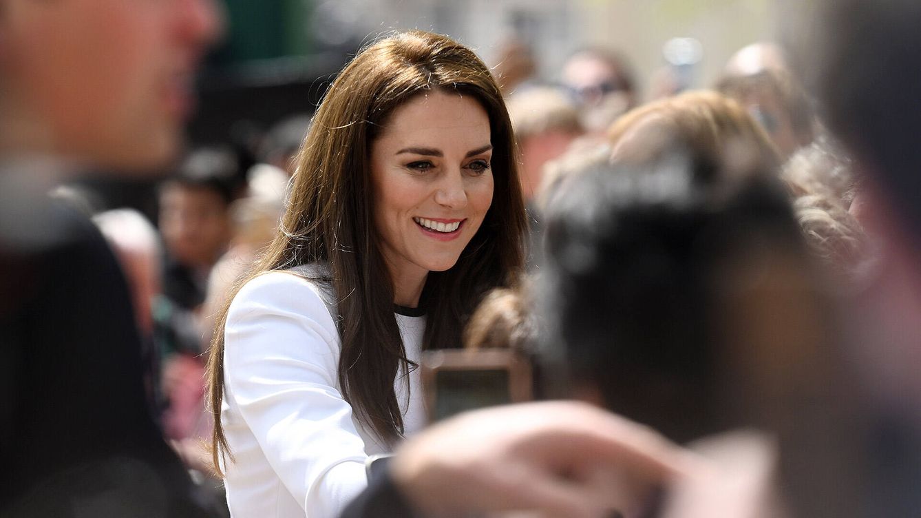 Foto: Kate Middleton, minutos antes del comienzo de la recepción (Getty)