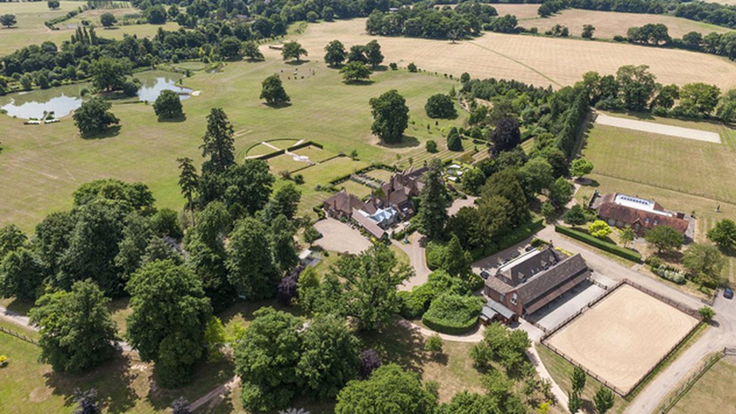 Vista aérea de la casa de Ringo Starr en Surrey (Inglaterra)