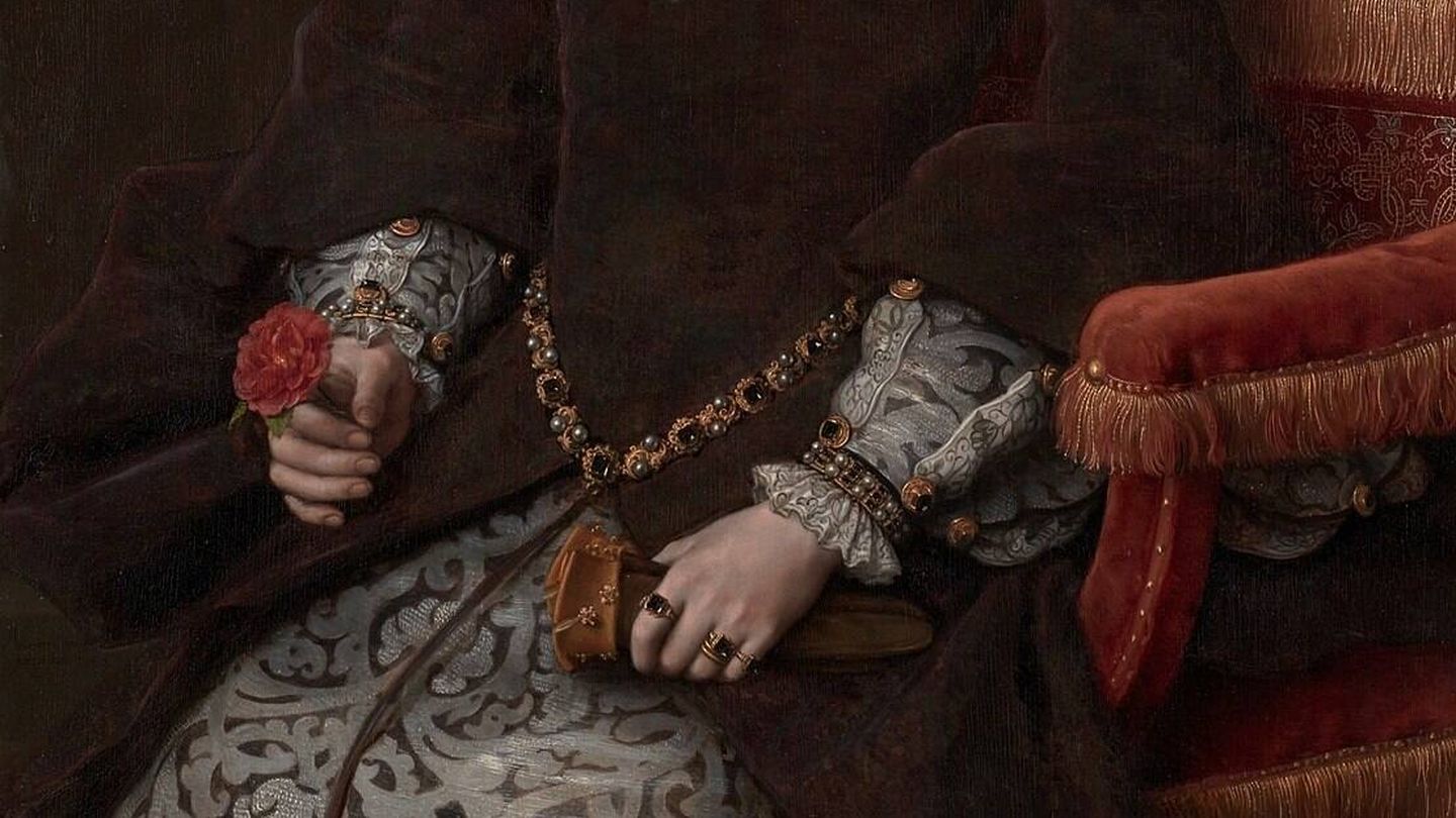 Detalle de un retrato de María I de Inglaterra. (Wikipedia)