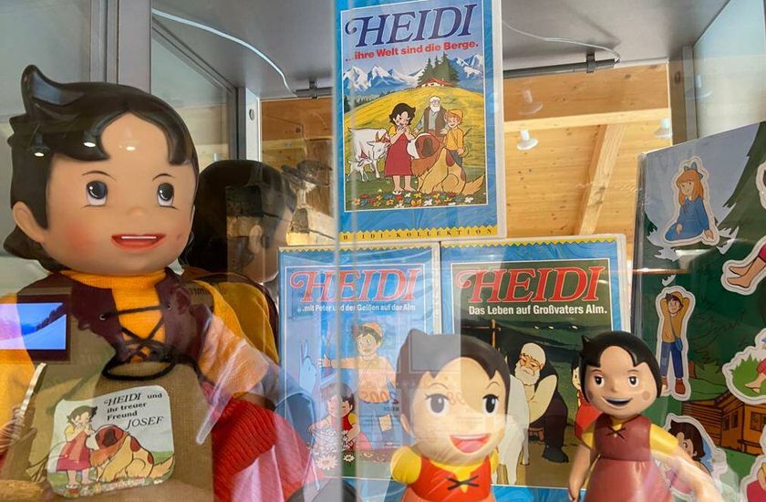 Objetos del anime en el museo dedicado a la historia de 'Heidi'. (J.M.)