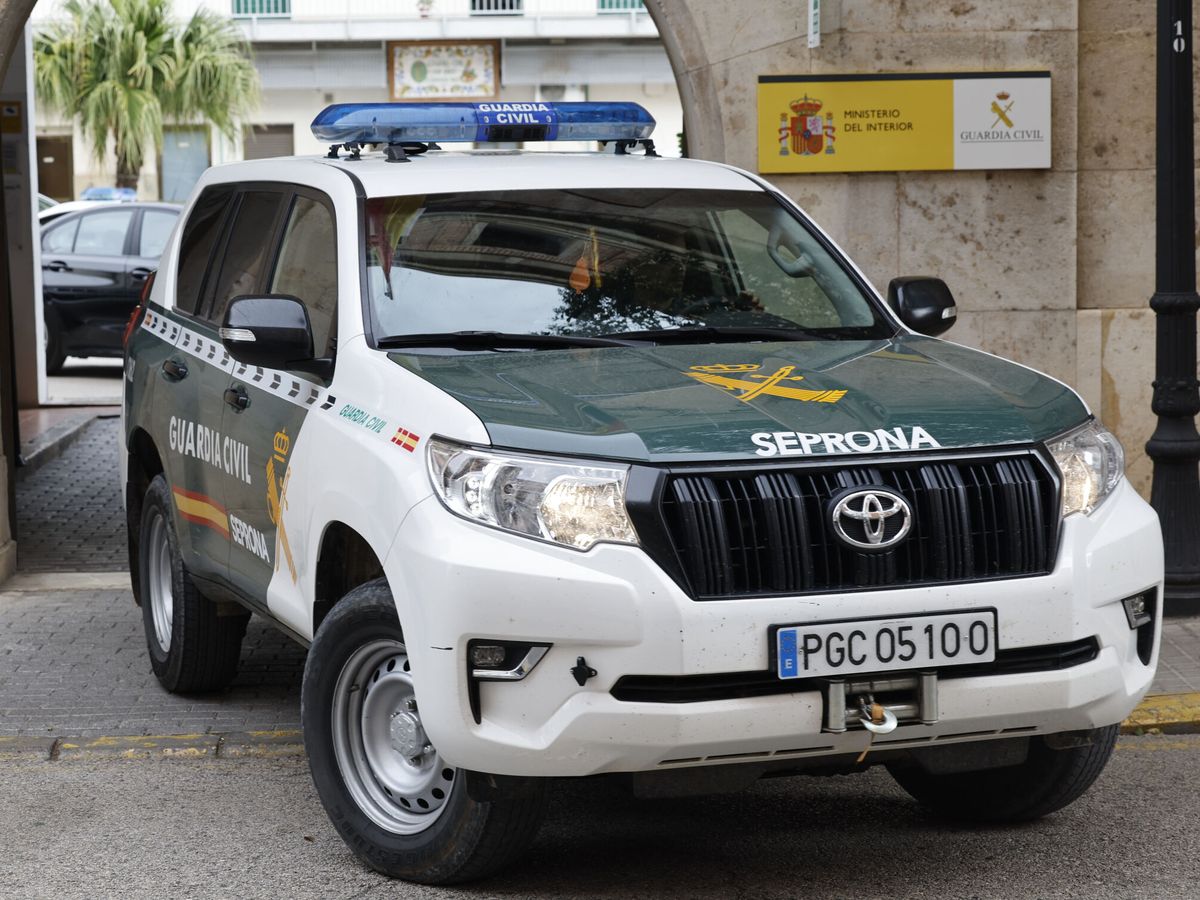 Foto: Vehículo de la Guardia Civil en Valencia. (EFE/Biel Aliño)