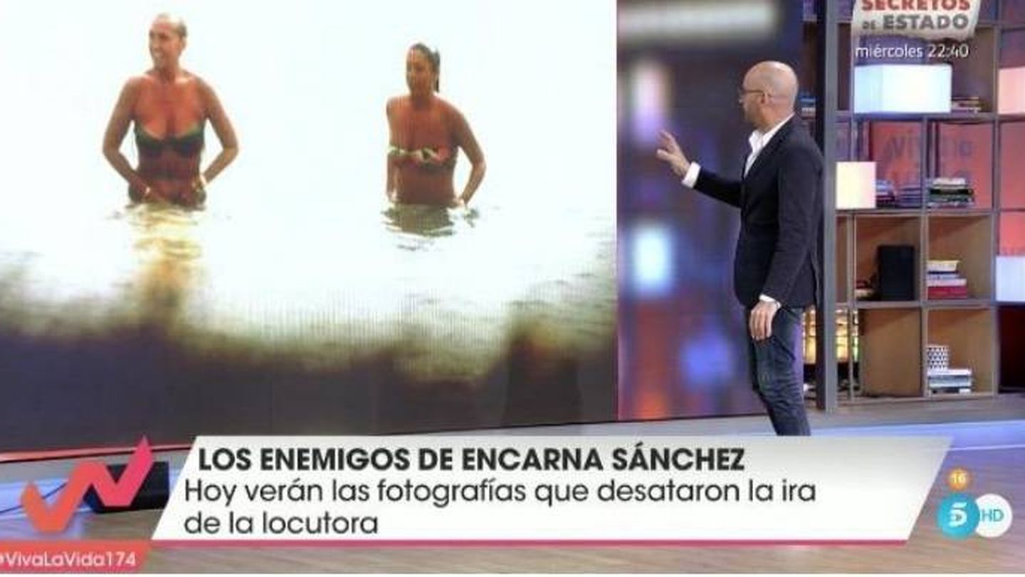 La foto de Diego Arrabal a Encarna Sánchez, 'Viva la vida'. (Telecinco)