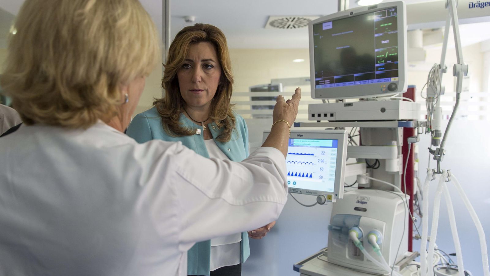 Foto: La presidenta andaluza, Susana Díaz, durante la inauguración de la nueva UCI pediátrica del Hospital Virgen del Rocío de Sevilla. (EFE)