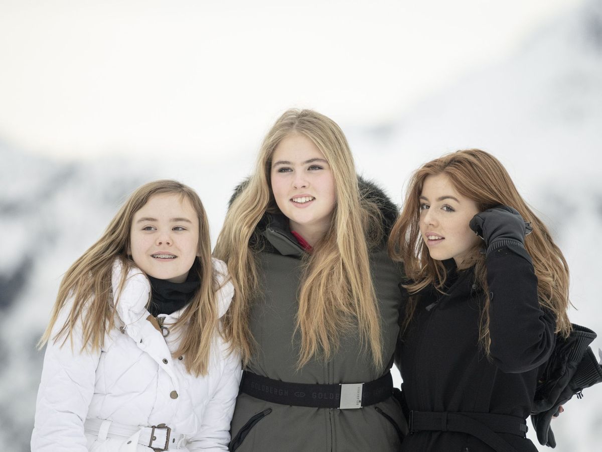 Foto: Ariane, Amalia y Alexia de Holanda, el pasado mes de febrero. (EFE)