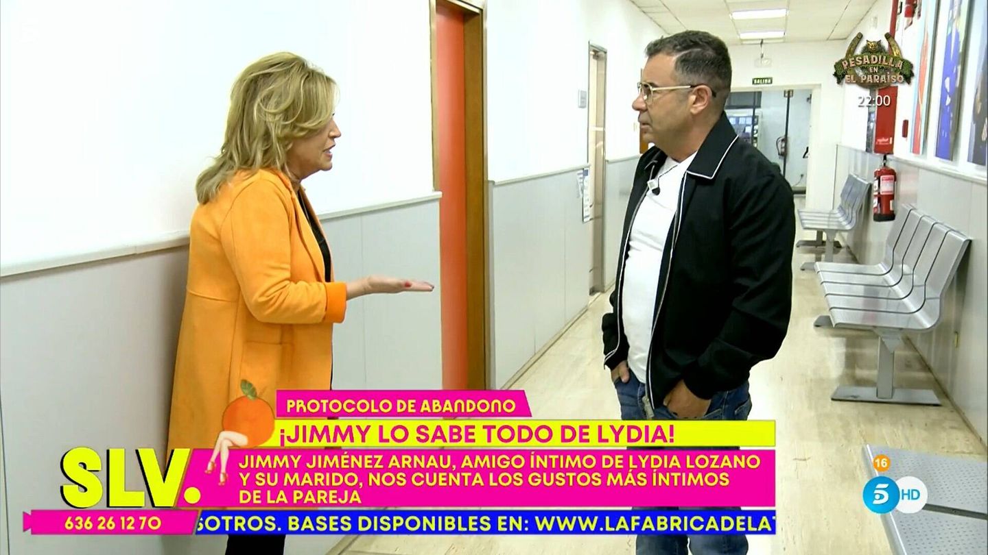 Lydia Lozano y Jorge Javier, en 'Sálvame'. (Telecinco)