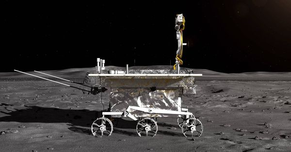 Foto: Impresión artística del vehículo lunar de la sonda lunar Chang'e-4. (Administración Nacional Espacial De China)
