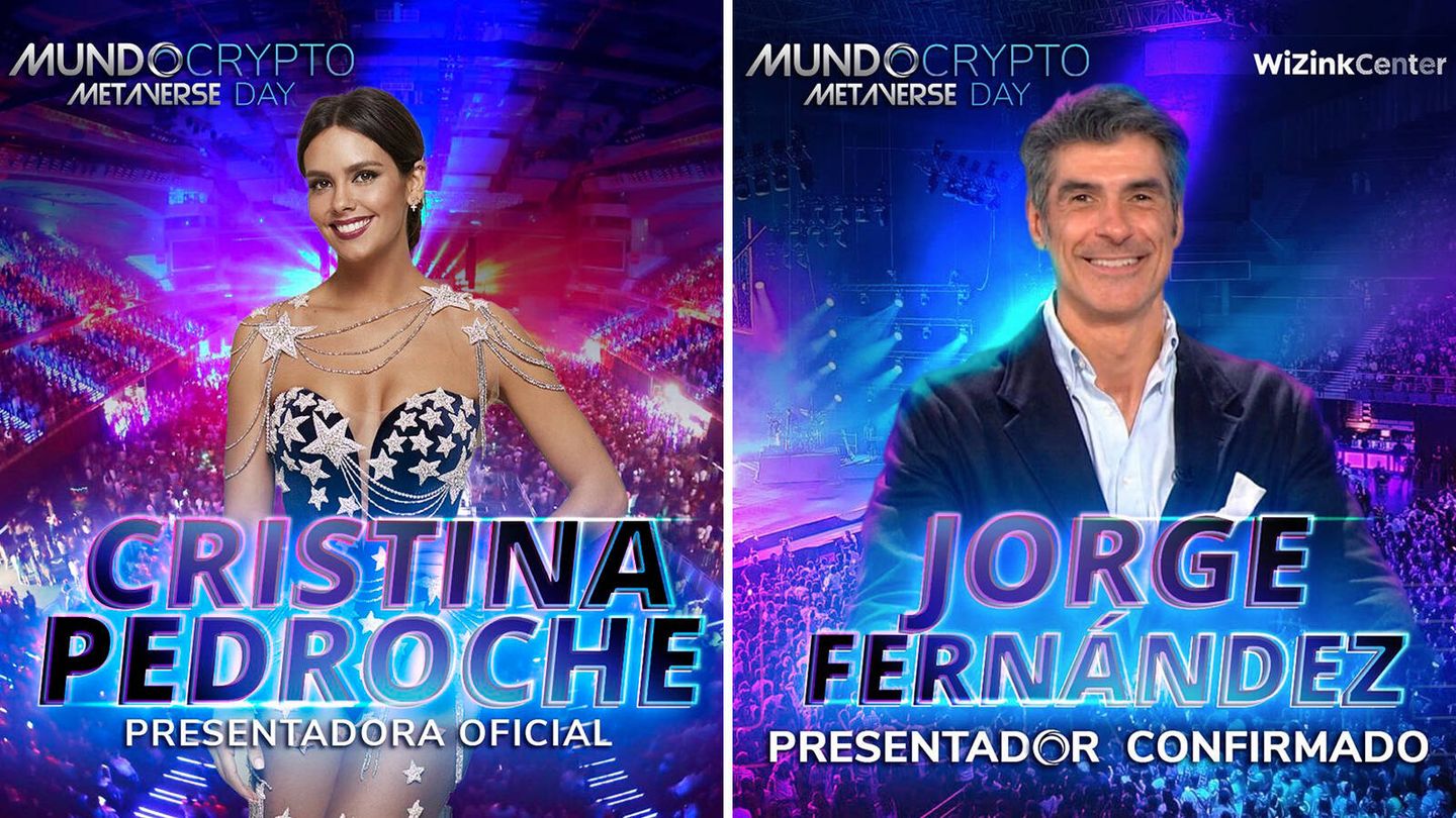 Cristina Pedroche y Jorge Fernández presentarán el evento del sábado. (Mundo Crypto)