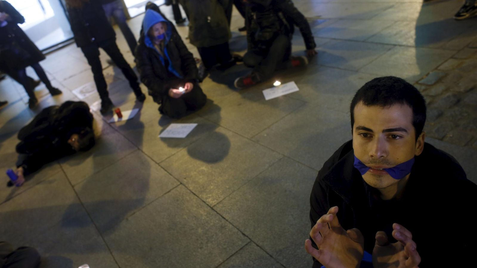 Foto: Protesta contra la 'ley mordaza' en el centro de Madrid (REUTERS)