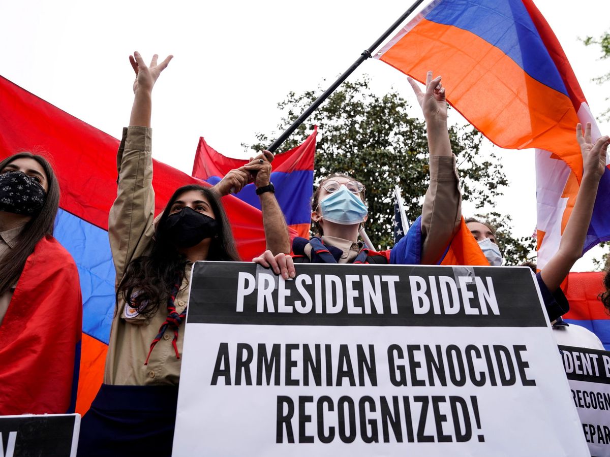 Foto: Miembros de la diáspora armenia en Washington. (Reuters)