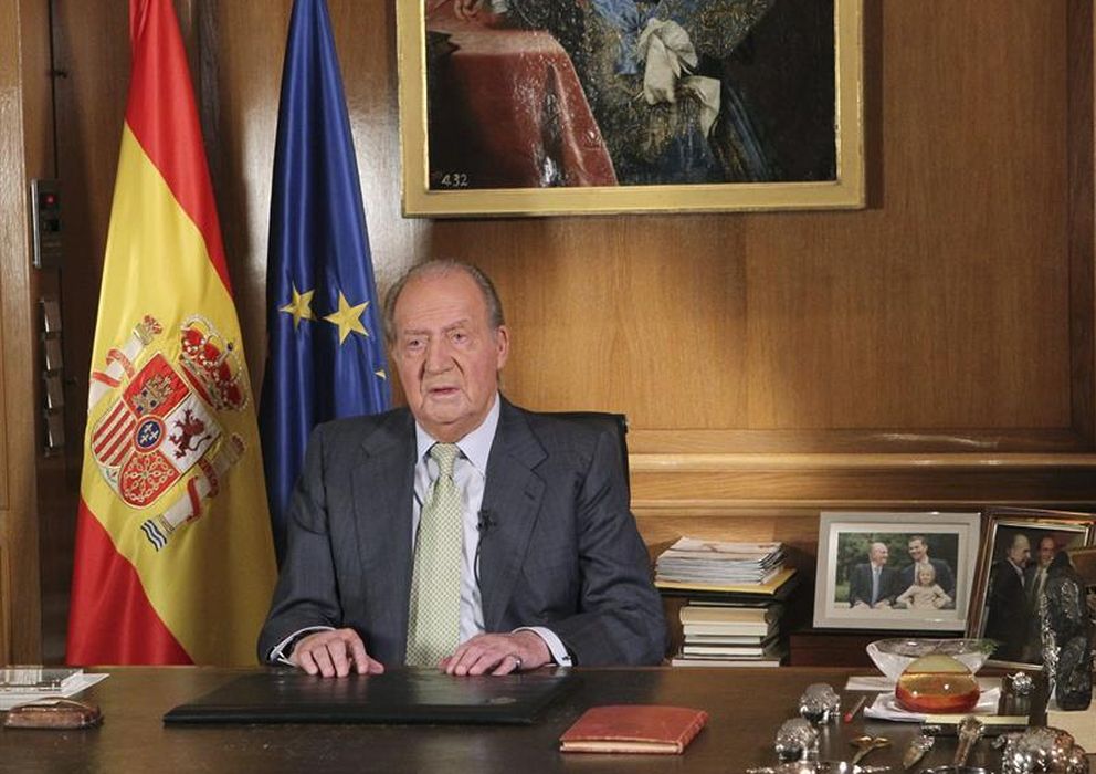 Foto: El Rey durante su discurso institucional (Efe)