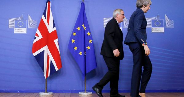 Foto: May y Juncker se reúnen en Bruselas (EFE)