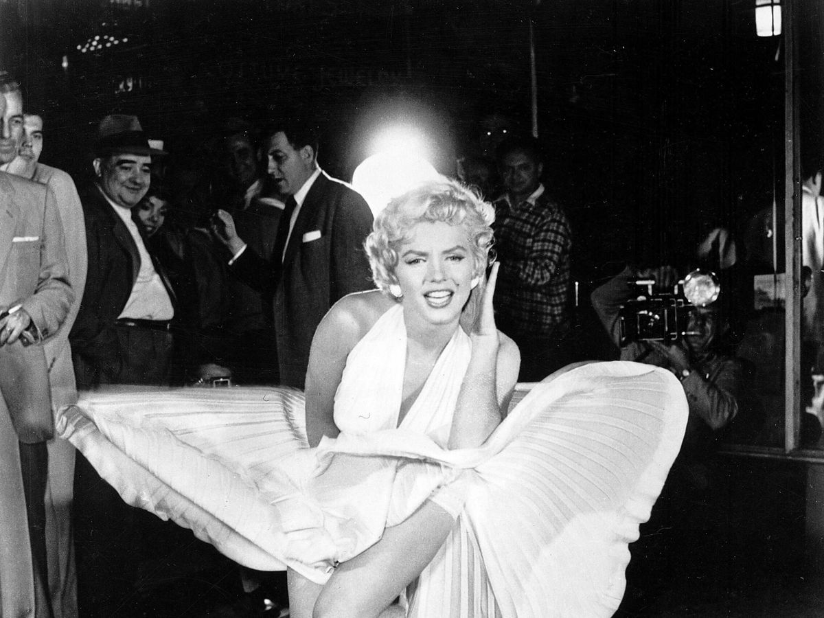 Foto: Marilyn Monroe, durante el rodaje de 'La tentación vive arriba'. (CP)