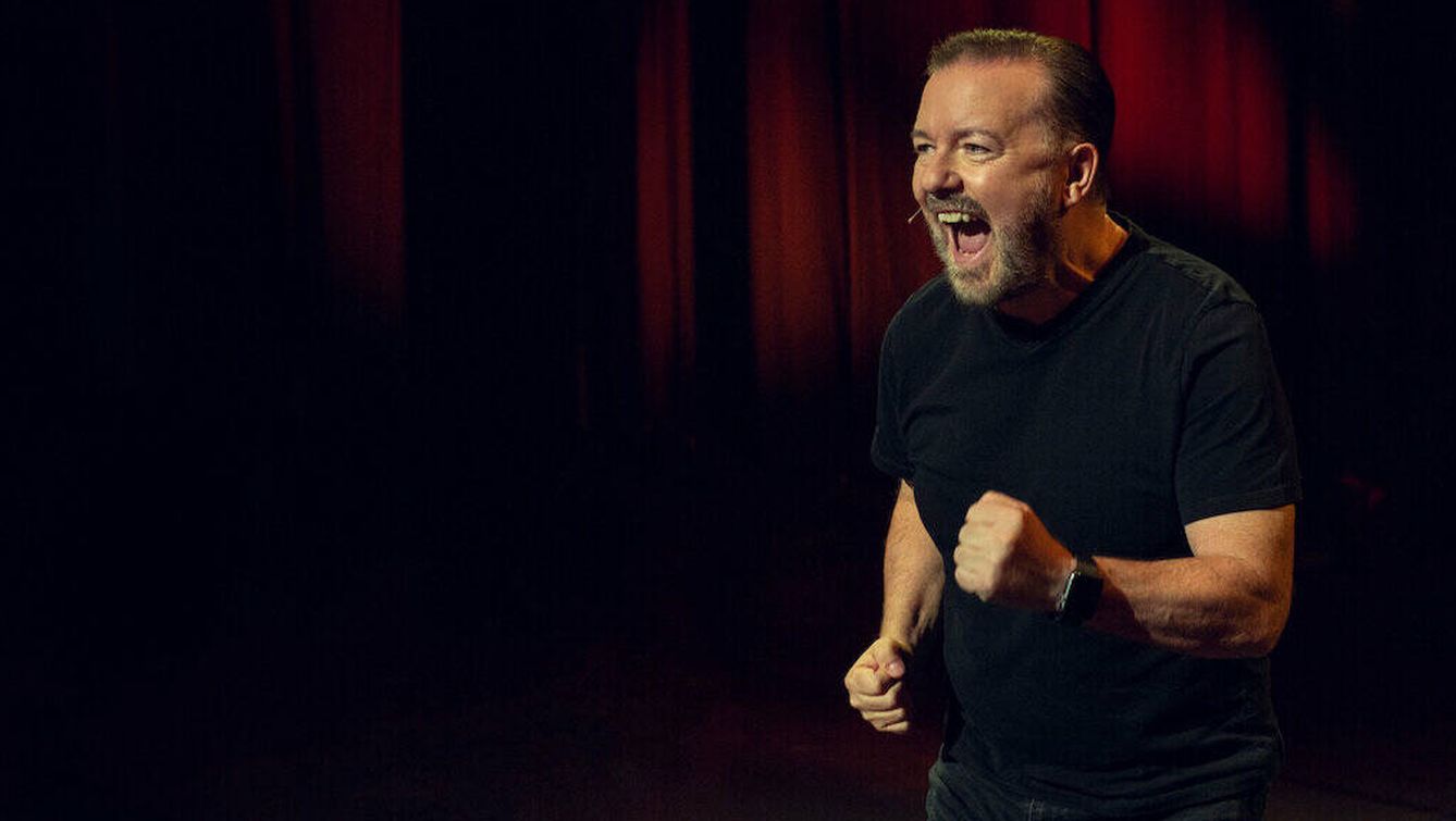 Ricky Gervais en 'Armageddon'. (Netflix)