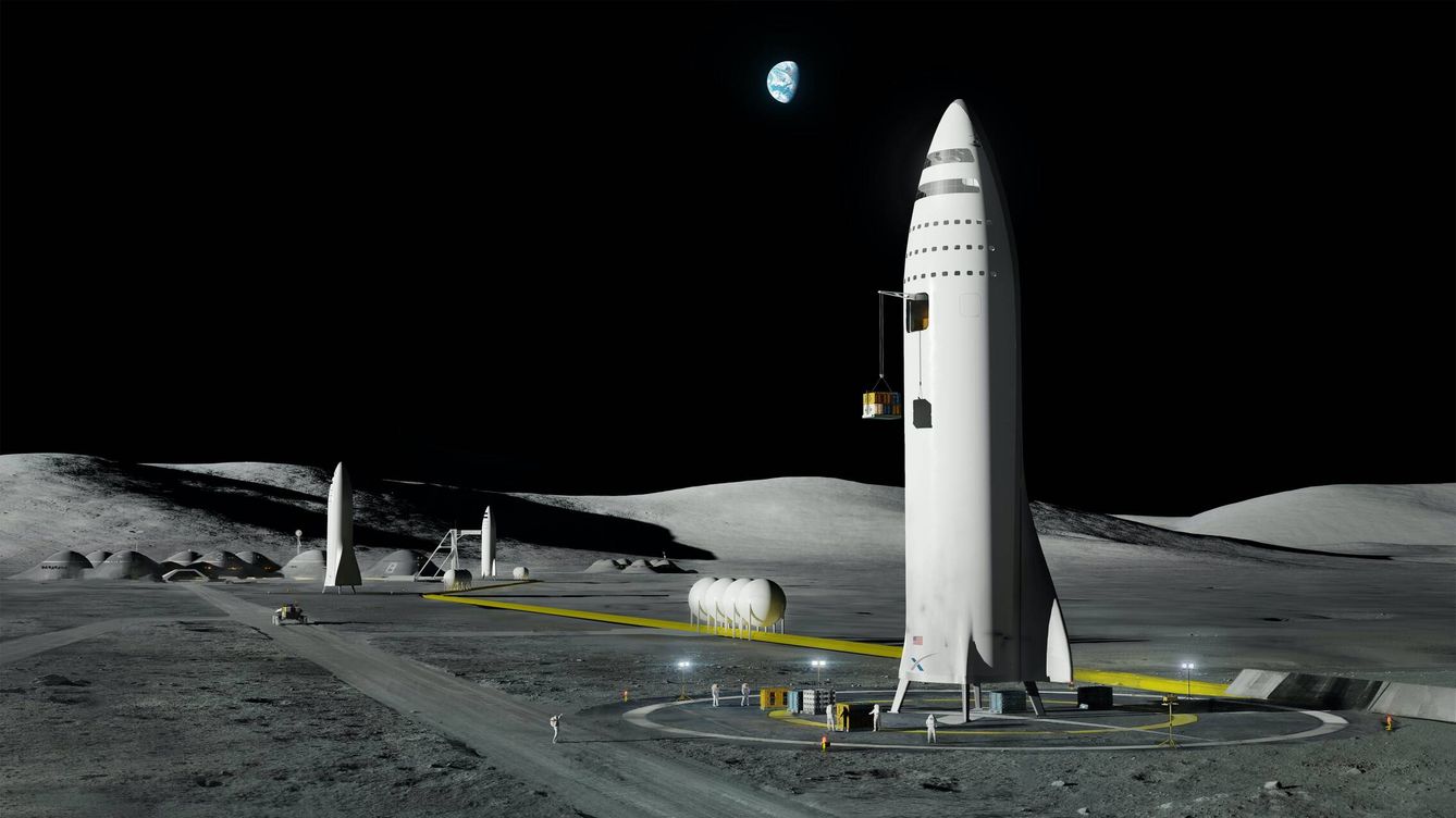Foto: Un nuevo estudio podría hacer inviable el plan de Musk de usar sus Starship como base en Marte. (SpaceX)
