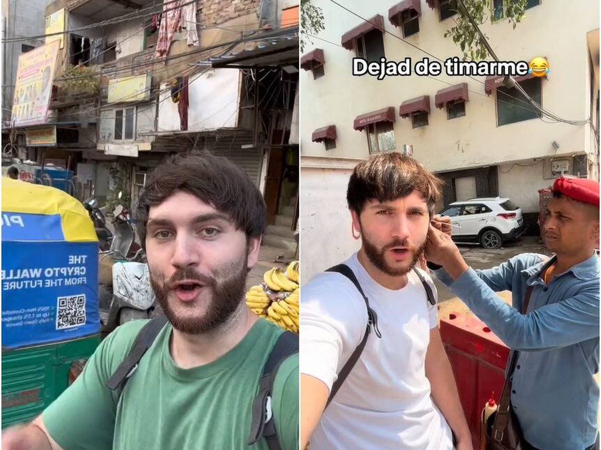 Foto: Un chico de viaje por la India compara cosas básicas de España y explica cómo intentan timarle (TikTok/@nobikdil)