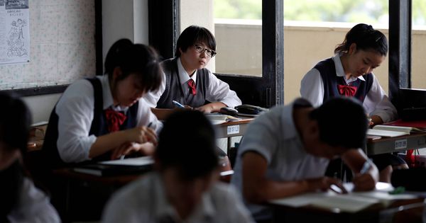 Foto: Estudiantes en una clase de Yokohama. (Reuters)