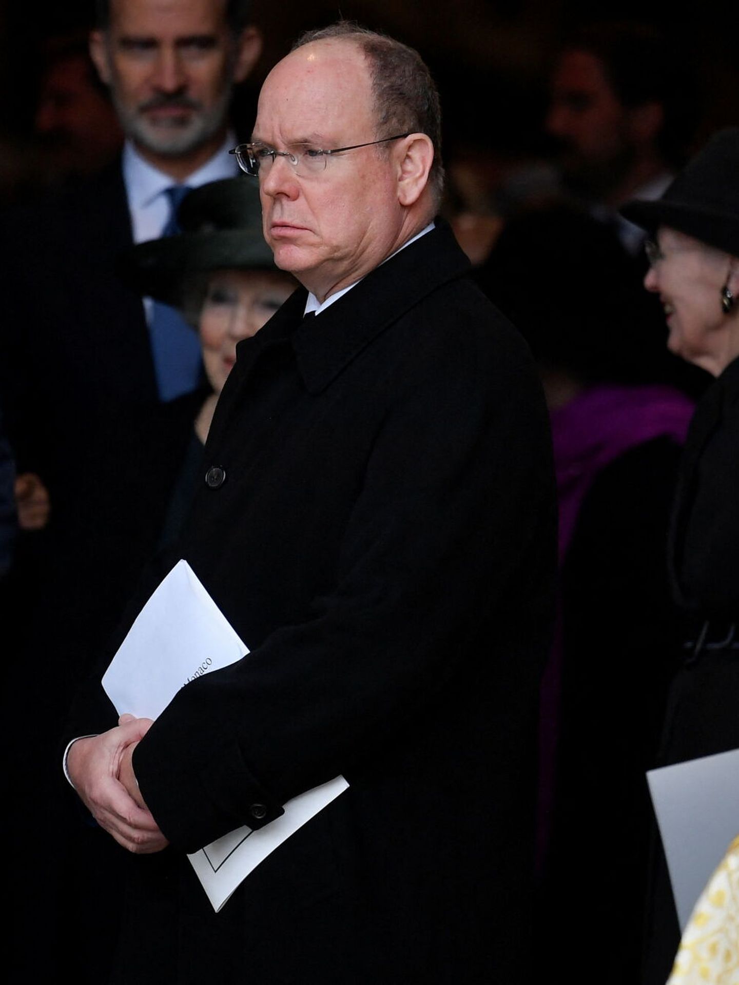 Alberto, en el servicio religioso del duque de Edimburgo. (Reuters/Toby Melville)