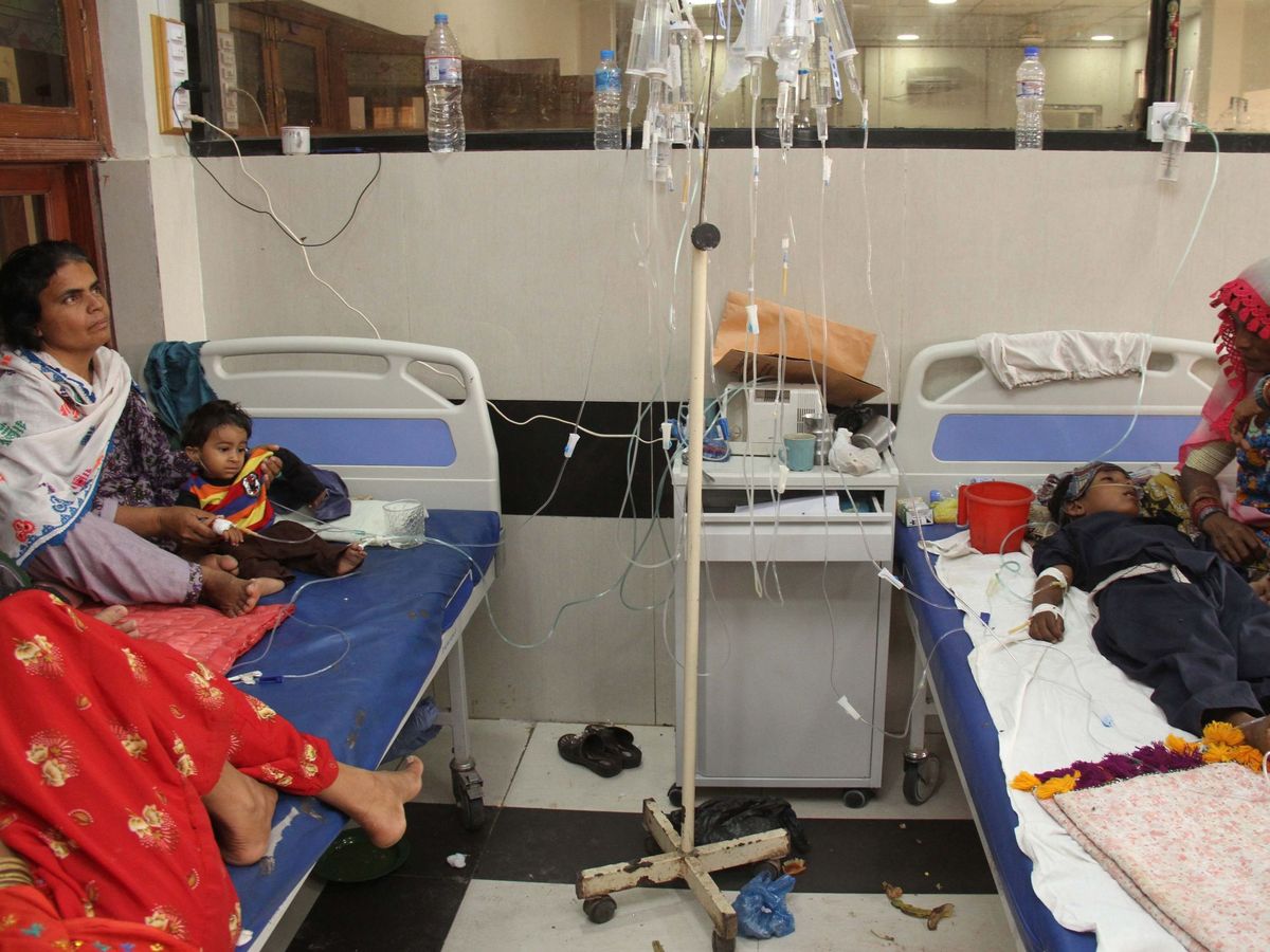 Foto: Brote de fiebres tifoideas resistentes a tratamientos en Pakistán. (EFE/Nadeem Khawer)