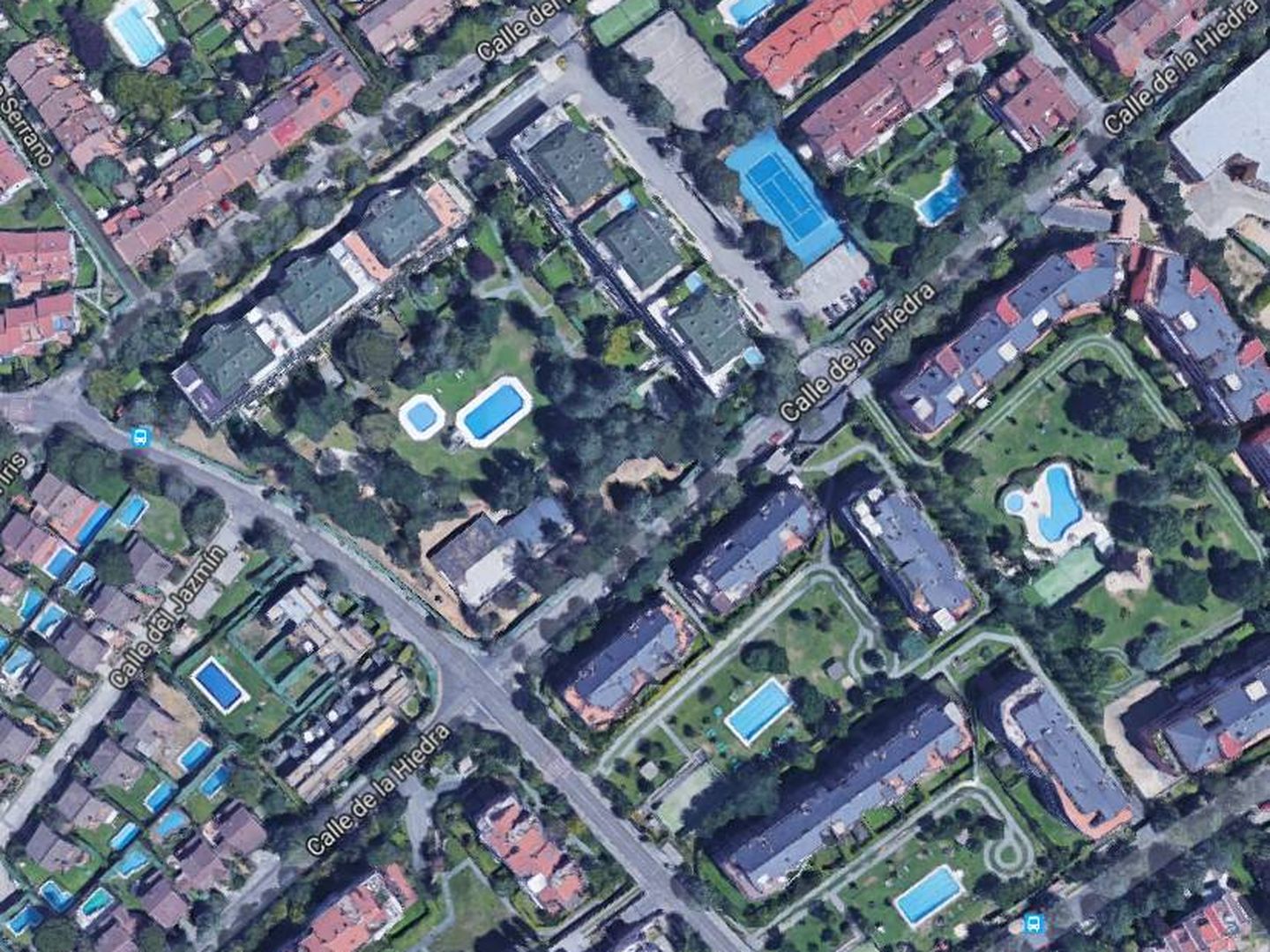 Vista aérea de la calle donde está la vivienda de Patricia Conde. (Google)