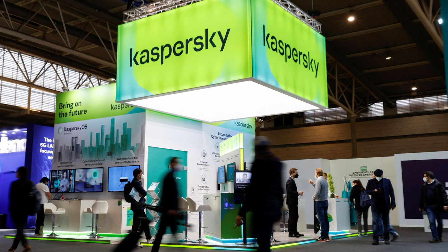 Estand de Kaspersky en el MWC 2022. (Reuters)
