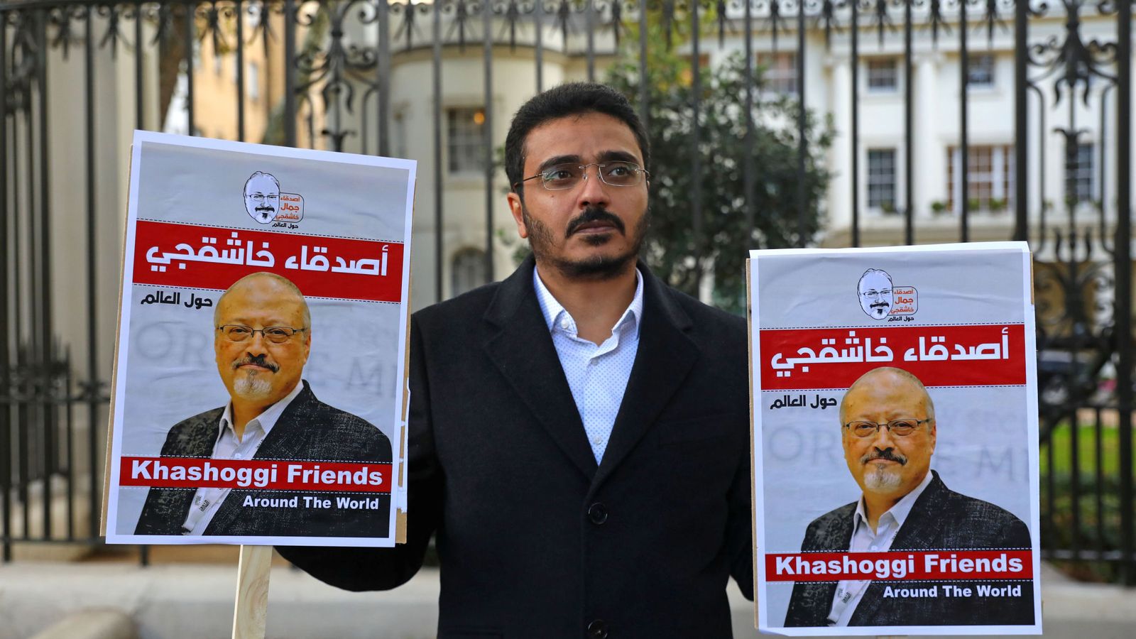 Foto: Protesta por el asesinato de Khashoggi ante la embajada de Arabia Saudí en Londres. (Reuters) 