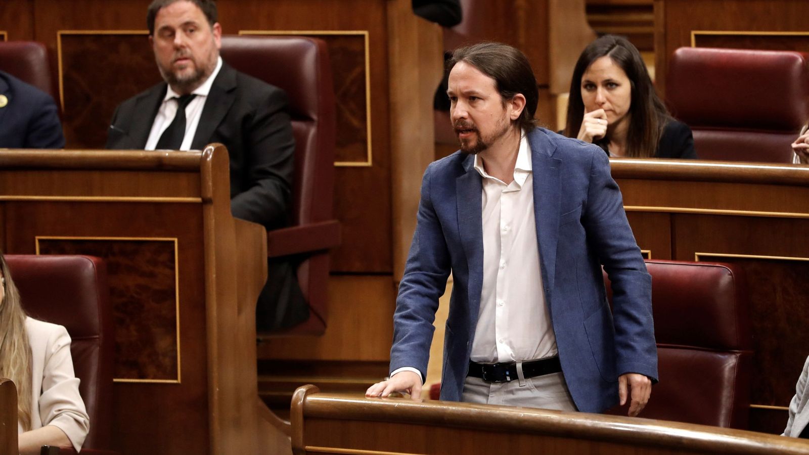 Foto: Pablo Iglesias promete su cargo ante las Cortes. (EFE)