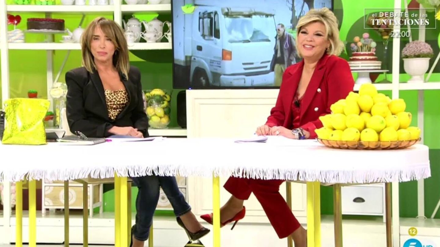 María Patiño y Terelu Campos en 'Sálvame lemon tea'. (Mediaset España)