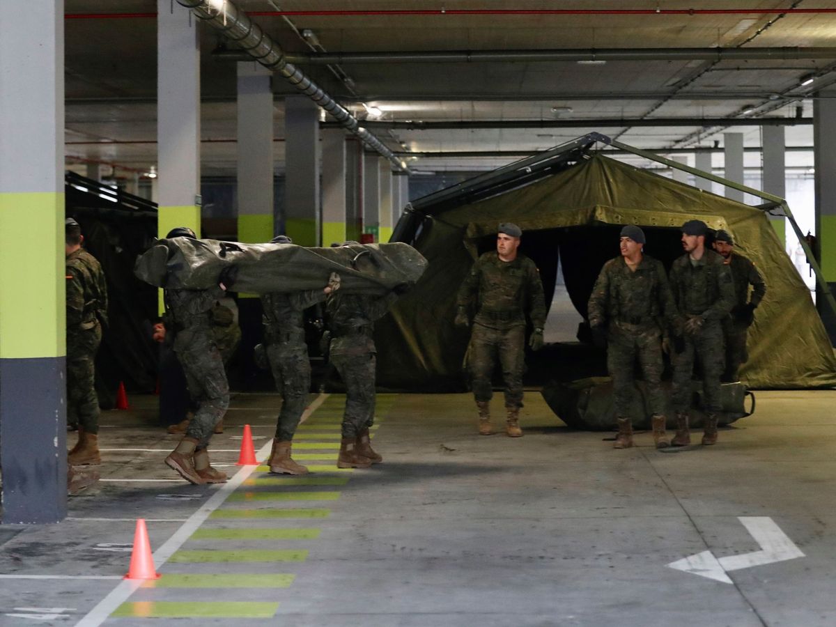 Foto: El Ejército inició este jueves la instalación de un hospital militar de campaña de unos 400 metros cuadrados.