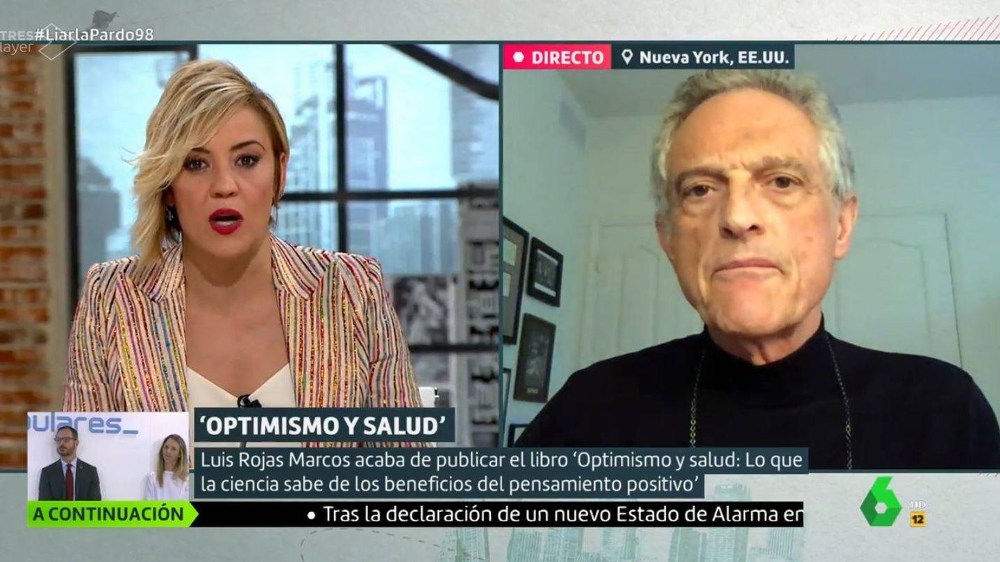 Cristina Pardo con Luis Rojas Marcos. (Atresmedia Televisión)